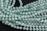 Green Moonstone Beads Smooth Round Beads 4mm 6mm 8mm 10mm 12mm 15.5" Strand