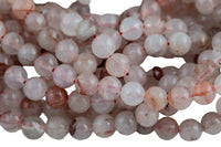 Natural Red Hematoid Lepidocrocite Quartz 6mm 8mm 10mm Round Beads Rare Red Quartz Crystal Powerful Energy Stone 15.5" Strand Smooth