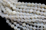 Natural White Chalcedony Agate, High Quality in Faceted Round, 4mm, 6mm, 8mm, 10mm, 12mm, 14mm-Full Strand 15.5 inch Strand AAA Quality