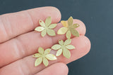 Brass earrings-Earring copper accessories-Earring pendant-Brass earring charms-Earring connector-Brass jewelry-Flower - 14mm