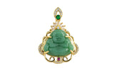1 pc Micro Pave Buddha 24k Gold Pendant Gold Buddha Charm for Laughing Buddha for Religious Jewelry Making Supply Trend