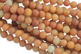 Natural Orange Golden Aventurine, High Quality in Matte Round, 4mm, 6mm, 10mm, 12mm AAA Quality Gemstone Beads