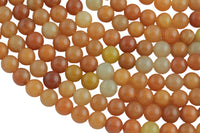 Natural Orange Aventurine, High Quality in Round, 4mm, 6mm, 10mm, 12mm AAA Quality Smooth Gemstone Beads