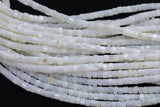 AAA Natural White OR Off White Mother of Pearl 4mm 6mm Heishi Beads 15.5" Strand Shell Beads