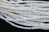 AAA Natural White OR Off White Mother of Pearl 4mm 6mm Heishi Beads 15.5" Strand Shell Beads