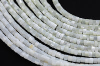 AAA Natural White OR Off White Mother of Pearl 4mm 6mm Heishi Beads 15.5" Strand Shell Beads