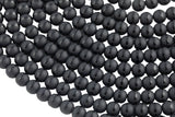 Natural Matt Onyx Striped Onyx High Quality in Matte Round Full Strand, 10mm, 12mm, or 14mm Beads- Full 15.5 Pricing- Gemstone Beads