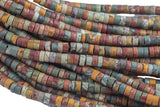 Picasso Jasper Heishi Discs Beads 2x4mm 3x6mm 15.5" Strand
