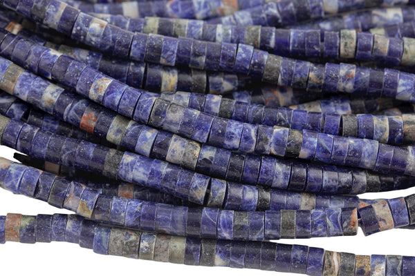 Sodalite Heishi Discs Beads 2x4mm 3x6mm 15.5" Strand