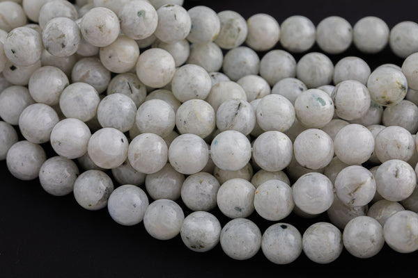 Natural Rainbow Moonstone Smooth . Full 15.75" Strand. 12mm and 14mm Gemstone Beads