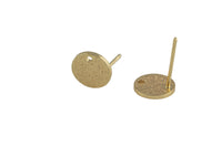 Sun Burst-Earring stud- High Quality Gold or Gunmetal Plating- Perfect for Gluing-Non Tarnish-2 Pieces Per Order- 8mm