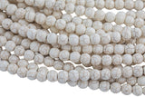 Natural White Magnesite Matt Round 6mm, 8mm, 10mm, 12mm-Full Strand 15.5 inch Strand Gemstone Beads