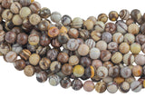 Natural Brown Zebra Jasper Beads Grade AAA Round-4mm, 6mm, 8mm, 10mm, 12mm- Full 15.5 Inch Strand Smooth Gemstone Beads