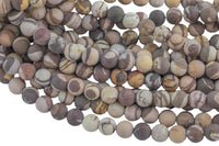 Natural Brown Zebra Jasper Beads Grade AAA Matte Round 4mm 6mm 8mm 10mm 12mm Gemstone Beads