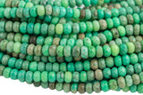 Natural Chrysoprase Faceted Roundel sizes 6mm, 8mm, 10mm, 12mm- Full 15.5 Inch strand- Gemstone Beads