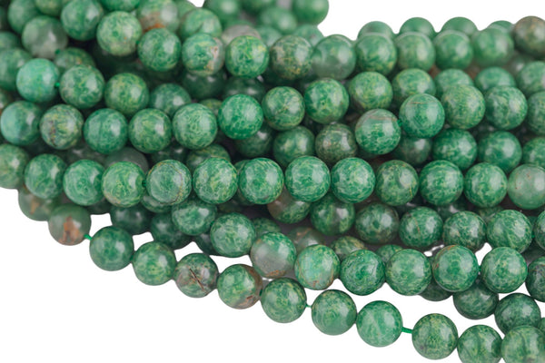 Natural Rare African Green Jade Beads 4mm 6mm 8mm 10mm Round Beads 15.5" Strand Gemstone Beads