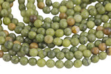 Natural Olivine Jade Faceted Round Beads. A Quality Full Strand Gemstone Beads