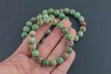 Natural Green Opal Faceted Round Size 10mm and 12mm- Handmade In USA- approx. 7-7.5" Bracelet Crystal Bracelet- LGS