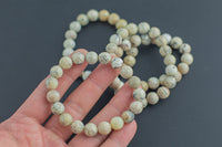 Natural Cream Opal Faceted Round Size 10mm and 12mm- Handmade In USA- approx. 7-7.5" Bracelet Crystal Bracelet- LGS