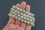 Natural Cream Opal Faceted Round Size 10mm and 12mm- Handmade In USA- approx. 7-7.5" Bracelet Crystal Bracelet- LGS