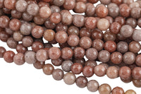 Natural Brown Aventurine Beads AAA Grade Faceted Round, 4mm, 6mm, 8mm, 10mm, 12mm Full Strand 15.5 inch Strand Gemstone Beads