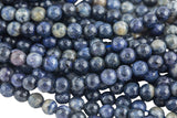 Natural Faceted Round Sodalite, High Quality in 6mm, 8mm, 10mm, and 12mm Gemstone Beads