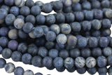 Natural Sodalite, High Quality in Matte Round, 6mm, 8mm, 10mm, 12mm- Full Strand- Gemstone Beads