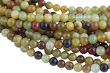 Flower Jade Beads 4mm 6mm 8mm 10mm Round Beads 15.5" Strand Gemstone Beads