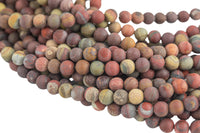 Natural African Agate Matt Round sizes 4mm, 6mm, 8mm, 10mm, 12mm Gemstone Beads