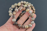 Bracelet Natural Zebra Jasper Bracelets 10mm and 12mm Stackable Round Natural Gemstone Crystal Bracelets - Handmade Bracelet- LGS