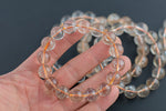 Natural Copper Angel Hair Rutilated Quartz Bracelet-- One Size Fits All- High Quality AAA Quality Gemstone Beads