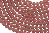 Natural Strawberry Quartz, High Quality in Round, 4mm, 6mm, 8mm, 10mm, 12mm- Full 15.5 Inch Strand AAA Quality Smooth Gemstone Beads