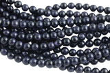 Blue Goldstone Sandstone Grade AAA Round Beads. Full 15.5 Inch strand 4mm, 6mm, 8mm, 10mm, or 12mm AAA Quality Smooth