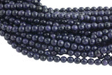 Natural Blue Sandstone Grade AAA Faceted Round. Full strand 4mm, 6mm, 8mm, 10mm, or 12mm-Full Strand 15.5 inch Strand Gemstone Beads