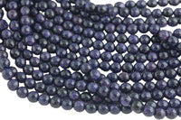Blue Goldstone Sandstone Faceted Round Beads. Full 15.5 Inch strand 4mm, 6mm, 8mm, 10mm, or 12mm