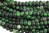 Natural Ruby Zoisite 4mm 6mm 8mm 10mm Round Beads 15.5" Strand