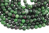 Natural Ruby Zoisite 4mm 6mm 8mm 10mm Round Beads 15.5" Strand