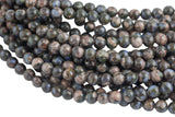 Natural Llanite Blue Opal Quartz Round Beads Healing Stone from Llano Texas 16" Strand 4mm, 6mm, 8mm, 10mm, 12mm- In Full 15.5 inch Strand