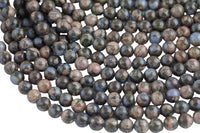 Natural Llanite Blue Opal Quartz Round Beads Healing Stone from Llano Texas 16" Strand 4mm, 6mm, 8mm, 10mm, 12mm- In Full 15.5 inch Strand