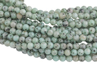 Natural Sky Mountain Blue Kiwi Jasper, High Quality in Round- In Full 15.5 Inch Strand- 4mm, 6mm, 8mm, 10mm, 12mm- All Sizes!!!! Smooth