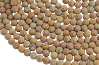 Natural Matte Wood Jasper, High Quality in Round, 4mm, 6mm, 8mm, 10mm, 12mm, 14mm- Full 15.5 Inch Strand Smooth Gemstone Beads