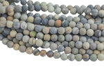 Natural Silver Picasso Jasper Grade AAA Matte Round 6mm, 8mm, 10mm, 12mm AAA Quality Gemstone Beads