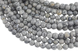 Natural Gray Picasso Jasper Beads Grade AAA Round 6mm 8mm 10mm 12mm Full Strand AAA Quality Smooth Gemstone Beads