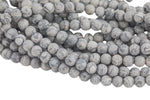 Natural Matte Gray Picasso Jasper Beads Grade AAA 6mm 8mm 10mm 12mm Loose Beads Full Strand 15.5-16" AAA Quality Gemstone Beads