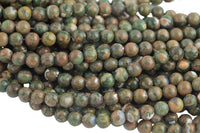 NATURAL Dark Rhyolite Rain forest Jasper Rhyolite Round Full Strand 6mm, 8mm, 10mm, 12mm, 14mm, 16mm, 18mm, 20mm- Full 15.5 Inch Strand