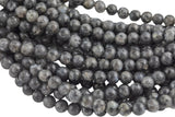 Natural Larvikite Marble Labradorite round- 4mm, 6mm, 8mm, 10mm, 12mm- Full 15.5 Inch Strand- AAA Quality Smooth Gemstone Beads