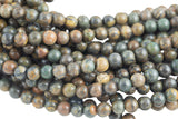 Natural Sea Wave Jasper Grade AAA Round. 4mm, 6mm, 8mm, 10mm, 12mm-Full Strand 15.5 inch Strand- Smooth Gemstone Beads