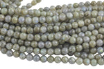 Natural Labradorite, High Quality in Faceted Round- Medium Dark 4mm, 6mm, 8mm, 10mm, 12mm, 14mm Gemstone Beads