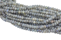 Natural Labradorite facetted roundel 6mm, 8mm, 10mm-Full Strand 15.5 inch Strand Gemstone Beads