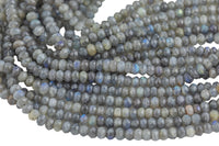 Natural Labradorite facetted roundel 6mm, 8mm, 10mm-Full Strand 15.5 inch Strand Gemstone Beads